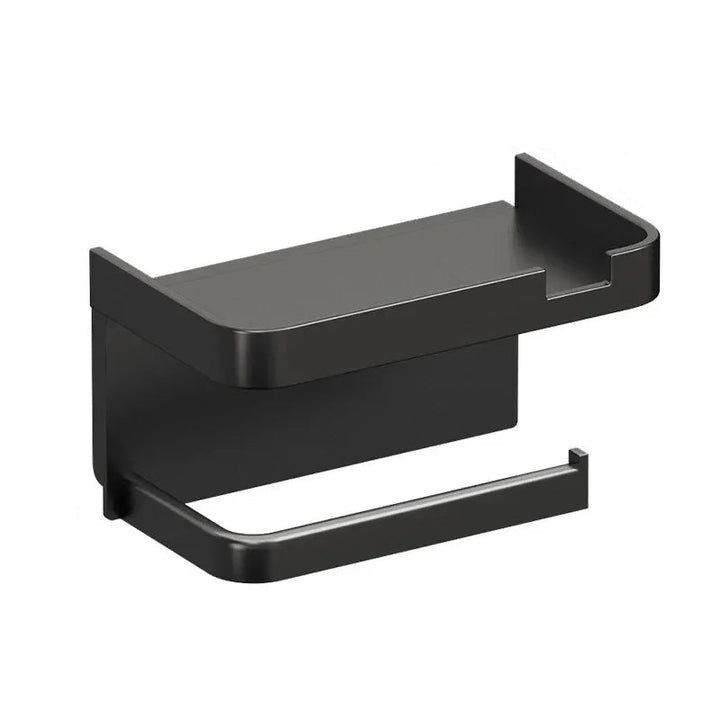 Toilet Paper Holder & Storage Rack - Plastic Wall-Mounted Kitchen Towel, Seasoning & Phone Holder