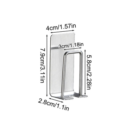 304 Stainless Steel Wall-Mounted Toothbrush Holder - No-Drill Bathroom Dental Cup & Storage Rack - Hom Haven