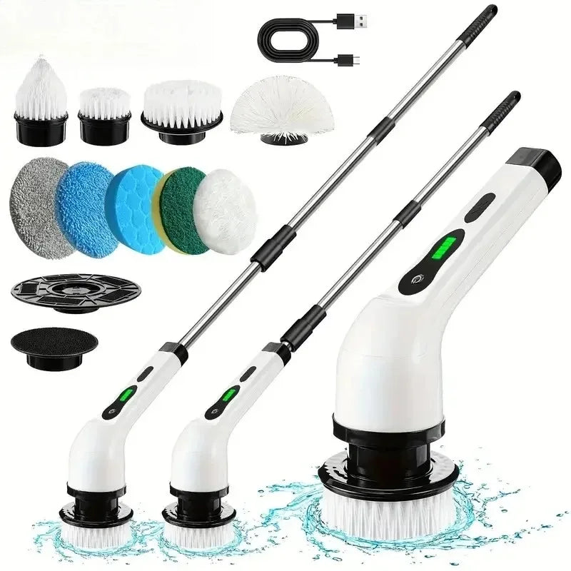 Cordless Electric Spin Scrubber Multifunctional Cleaning Brush for Bathroom Kitchen