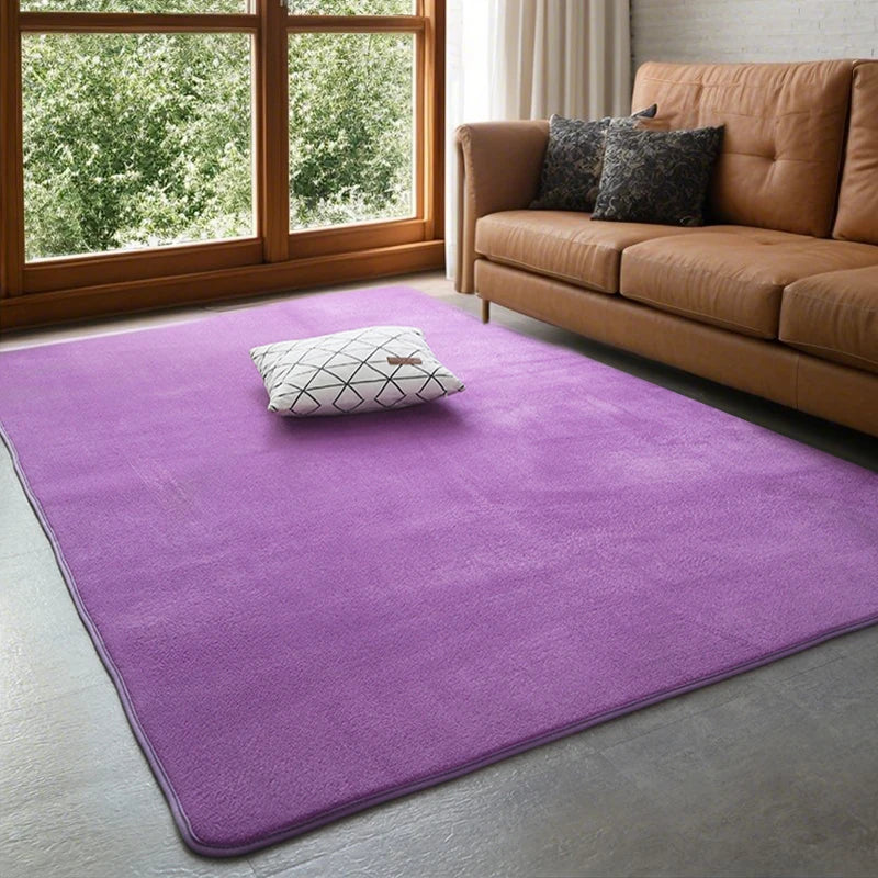 VIKAMA Modern Coral Velvet Carpet - Soft Non-Slip Large Area Rug for Living Room, Bedroom & Kids Play Mat