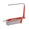 Telescopic Sink Drain Rack Adjustable Soap & Sponge Organizer