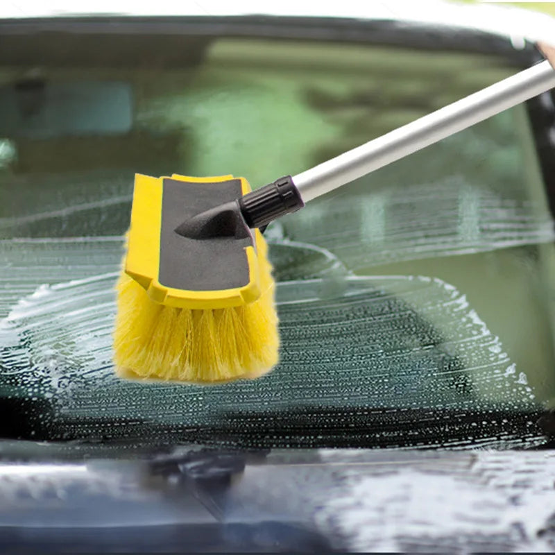 Soft Bristle Truck Wash Brush with Extendable Pole for Vehicles