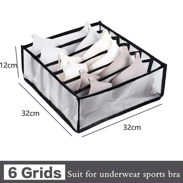 Foldable Underwear Drawer Organizer - Closet Divider Storage Box for Socks, Bras & Underpants - Hom Haven