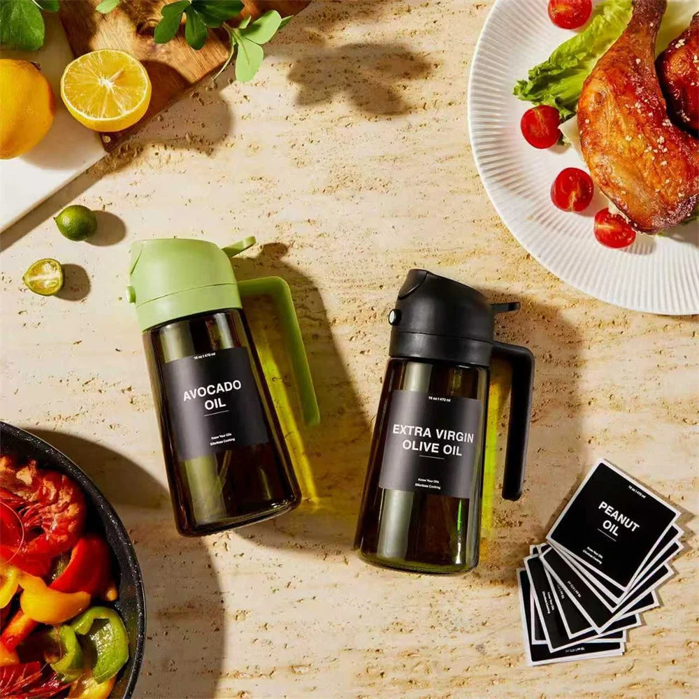 2-in-1 Olive Oil Dispenser & Sprayer (16oz / 470ml)