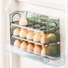 Multi-Layer Refrigerator Egg Tray Organizer with Auto Open Close Lid