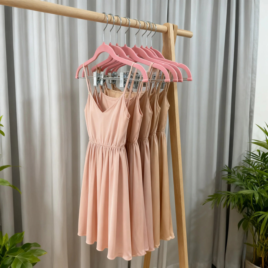 5/10 PCs Velvet Non-Slip Clip Hangers For Pants, Skirts & Bras