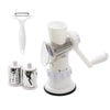 Manual Vegetable Slicer 3-Blade Hand Crank Chopper for Meal Prep