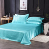 Satin Bedsheet Mattress Cover Faux Silk Flat Sheet Pillowcase Sets Bedspread Bedding Full Queen King Size for Bedroom Home Decor