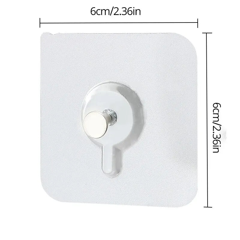 Transparent Adhesive Wall Hooks for Frames & Photos - 10 PCs