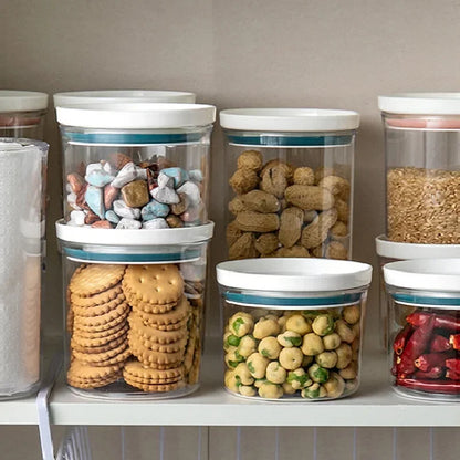 Sealed Food Grade Transparent Kitchen Storage Jar - Airtight Snack & Grain Container (250ml-700ml) - Hom Haven