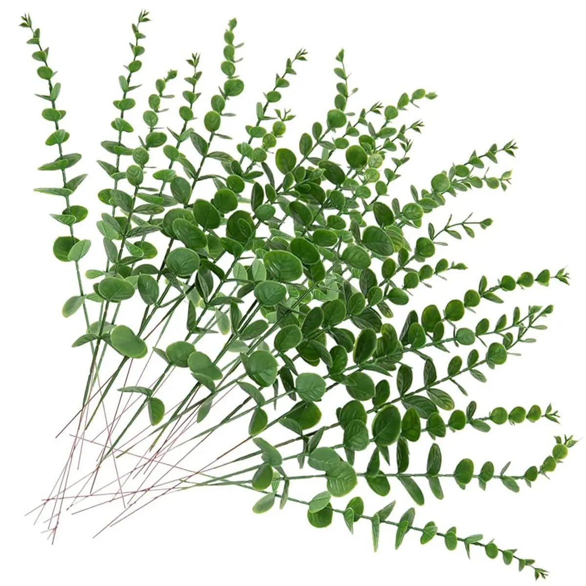 10/20/50pcs Artificial Eucalyptus Leaves Wholesale Fake Plants Vase Home table Party Wedding Decoration Outdoor Garden Christmas