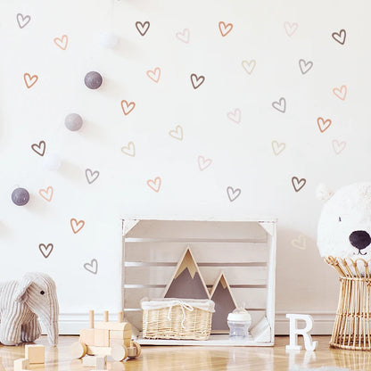 36-Piece Boho Heart Wall Stickers - Trendy Bohemian Wall Decals for Living Room, Bedroom & Nursery - Hom Haven