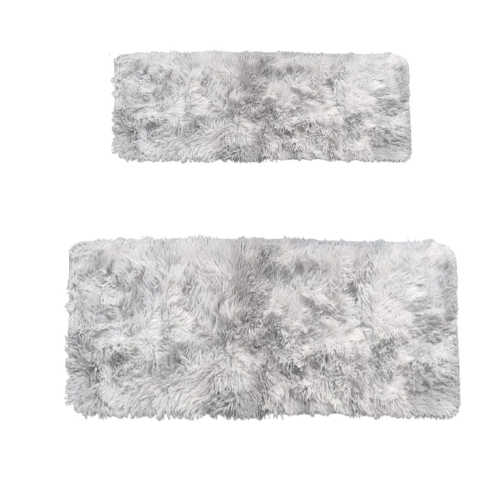 Soft Fluffy Tie-Dyed Shaggy Area Rug - Non-Slip Fuzzy Plush Bedside & Living Room Carpet
