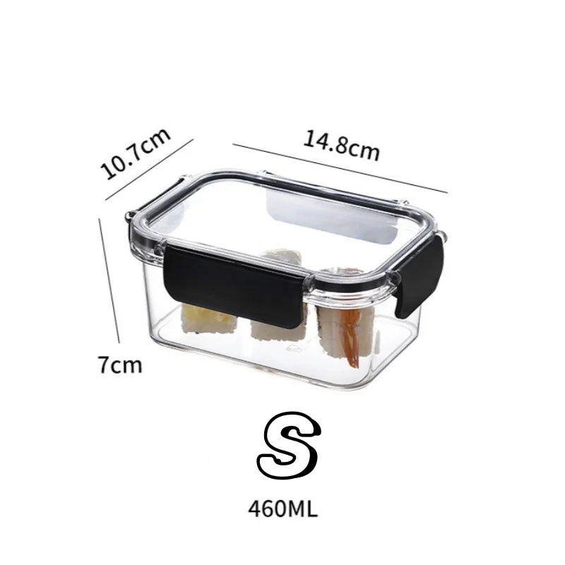 Refrigerator Crisper Storage Boxes, Sealed Fresh Food Organizer (3/1 Pcs)