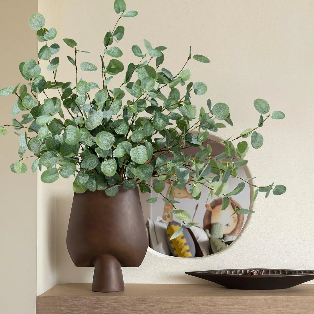 1/3pcs Artificial Eucalyptus Stems Fake Plants Decor for Vase Home Room Party Table Wedding Decorations Faux Eucalyptus Leaf