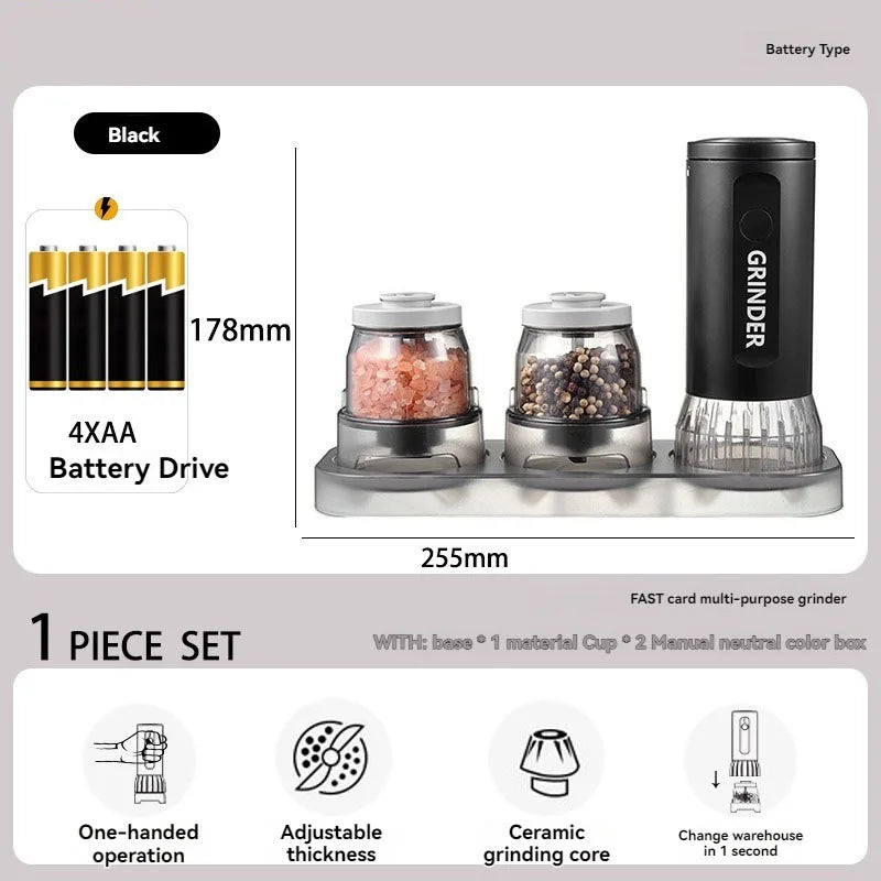 Multi-Functional Electric Pepper & Salt Grinder