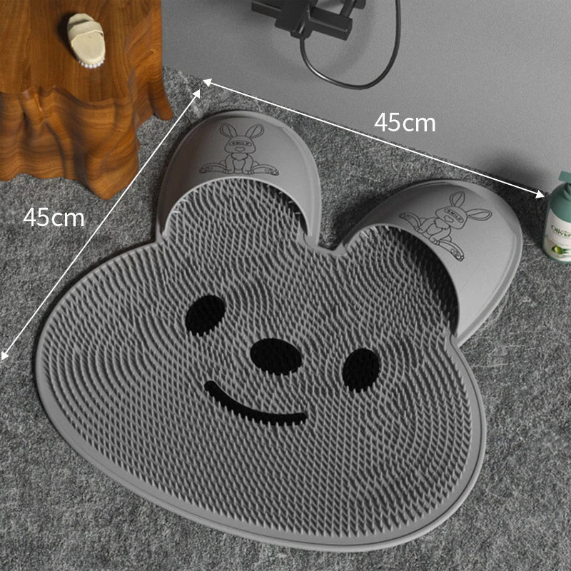 Silicone Foot Massage Bathroom Mat - Anti-Slip Back Massage & Dead Skin Removal Shower Floor Pad (45x45cm) - Hom Haven