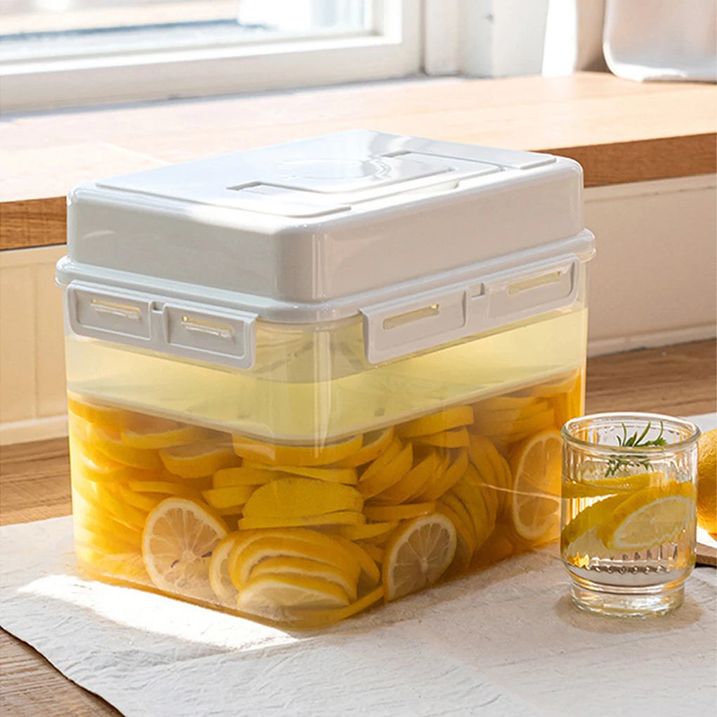 4L/5L Pickle Jar with Press Plate - Leakproof Kitchen Storage Container for Kimchi, Sauerkraut & Olives