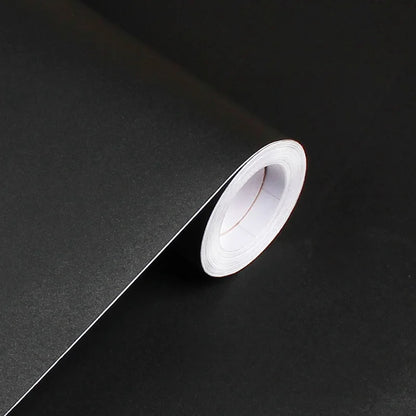 Waterproof Matte Vinyl Self-Adhesive Wallpaper - White & Black Contact Paper for Wall, Furniture & Living Room Decor - Hom Haven