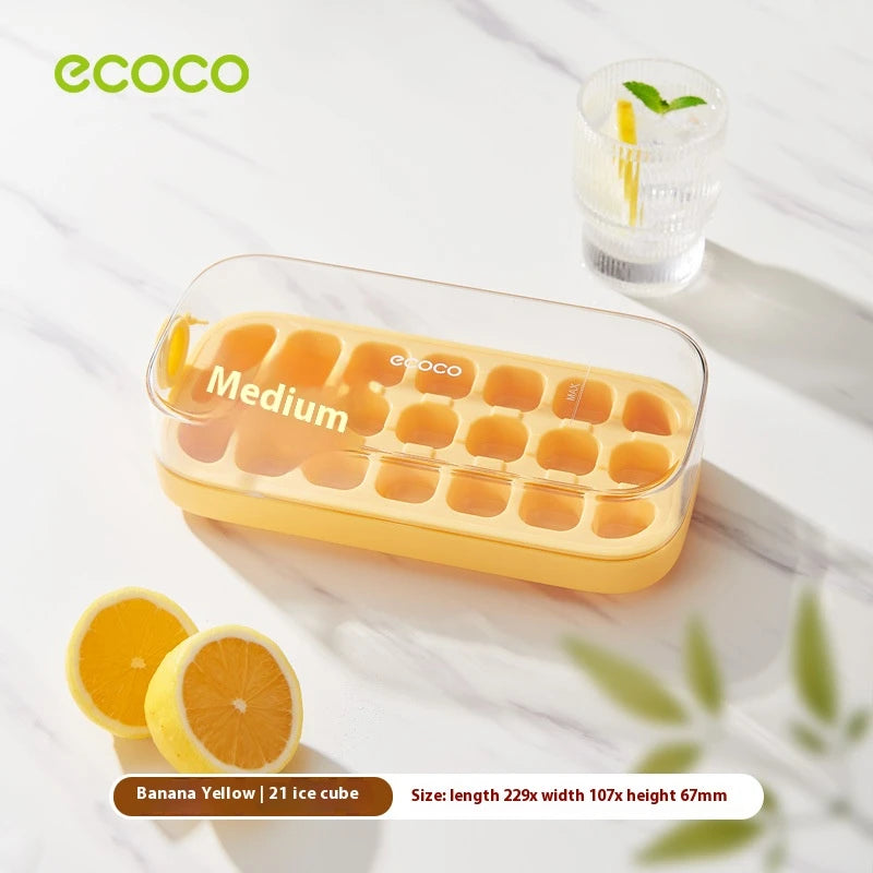 Ice Cube Tray with Lid & Bin, Quick-Release Freezer Ice Mold Set (7/14/21 PCs)
