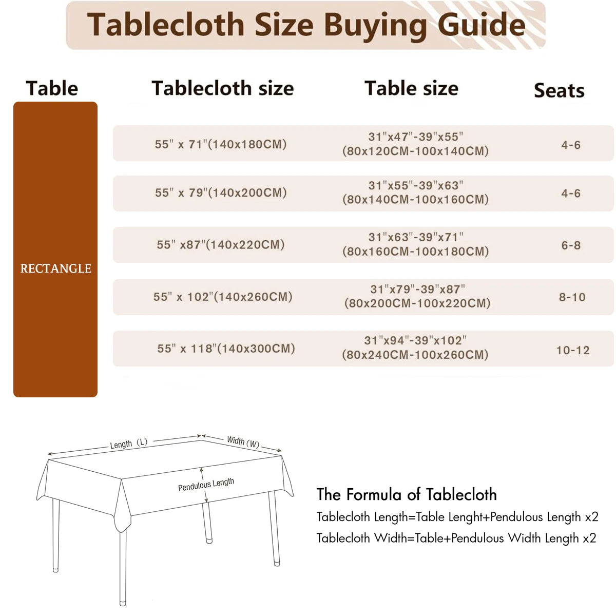 Battilo Linen Cotton Tablecloth Round Rectangular Table Cloth Waterproof Table Cover for Dining Coffee Table Kitchen Room Decor