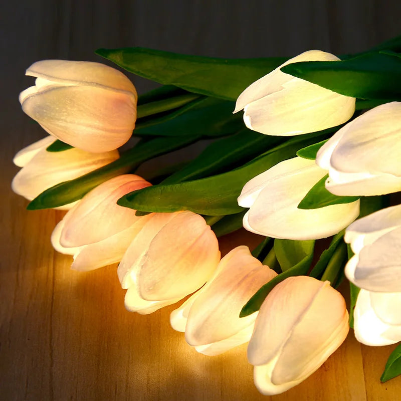 LED Tulip Night Lamp Decorative Flower Desk Light Gift for Room Decor
