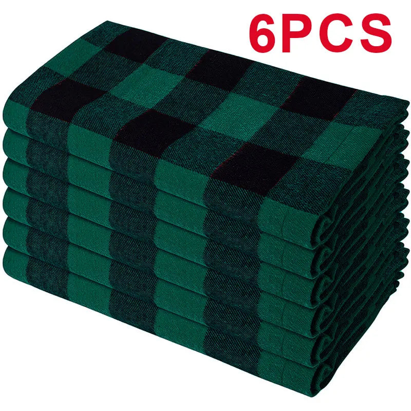 Set Of 6/12/24 40x40cm Tablecloth Napkins, Durable Polyester Thickened Pads, Reusable Kitchen, Dining, Holiday Decorations