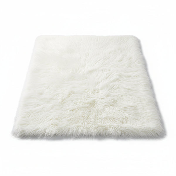 Plush Soft Imitation Sheepskin Bedroom Carpet - Long Hair Bedside Mat & Sofa Cushion Rug - Hom Haven