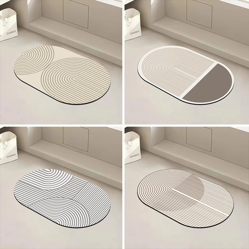 Super Absorbent Long Kitchen Floor Mat - Diatomite Anti-Slip Washable Bathroom & Entrance Doormat - Hom Haven
