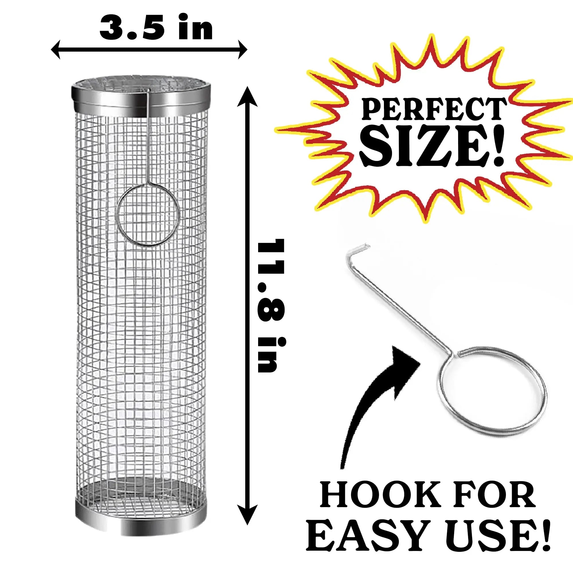 Stainless Steel BBQ Rolling Grill Basket