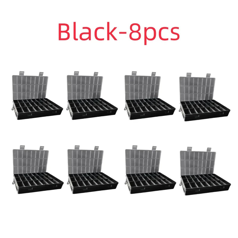 24 Grids Compartment Plastic Storage Box Jewelry Earring Box Bead Screw Container Home Storage Case Display Organizer Container