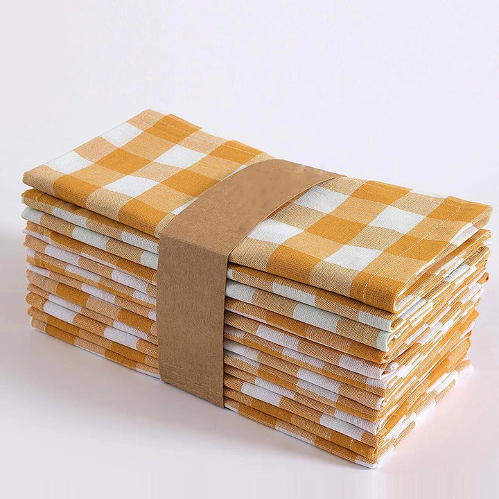 Set Of 6/12/24 40x40cm Tablecloth Napkins, Durable Polyester Thickened Pads, Reusable Kitchen, Dining, Holiday Decorations