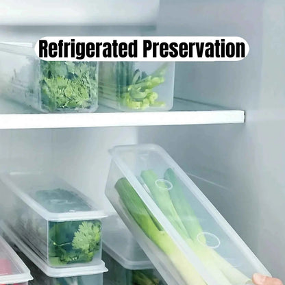 Refrigerator Storage Boxes with Lid - Airtight Fridge Organizer for Vegetables & Food (1/2/4 Pcs) - Hom Haven