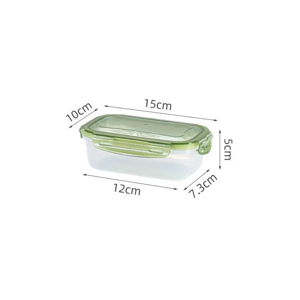 Sealed Rectangular Refrigerator Storage Box - Stackable Microwave-Safe Plastic Lunch Box with Lid