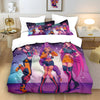 3pcs/set K-Pop Bedding Set Demon Hunters Colorful Print Polyester Student Dormitory Bed Sheet Duvet Cover Kid Gift Home Textile