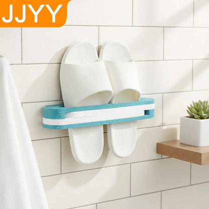 Foldable Waterproof Bathroom Shoe Rack Space-Saving Slipper Organizer - Hom Haven