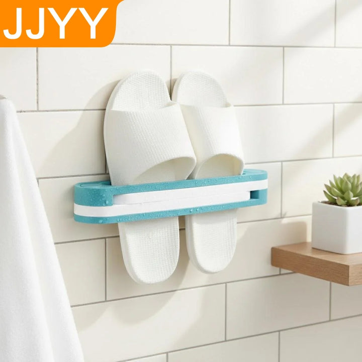 Foldable Waterproof Bathroom Shoe Rack Space-Saving Slipper Organizer