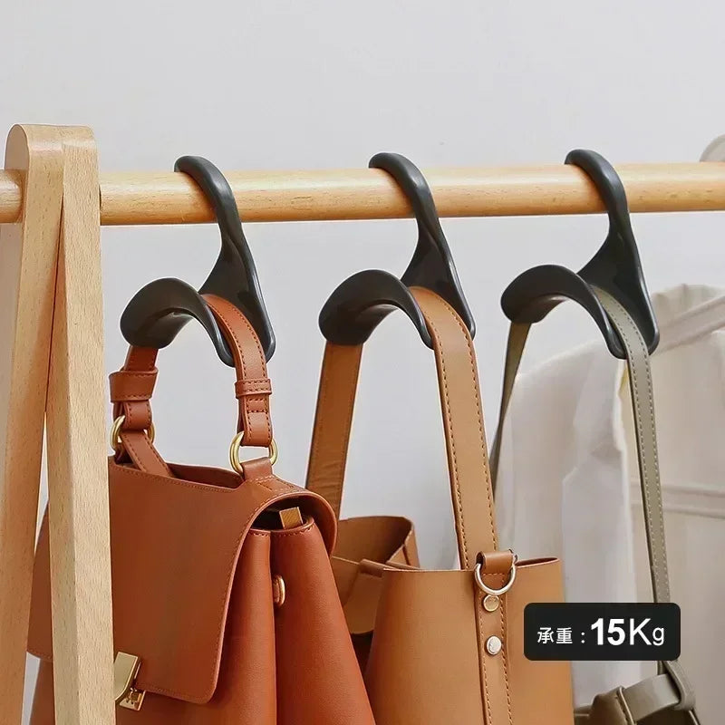 Wardrobe Bag Hanger Hooks - Handbag, Hat & Backpack Storage Rack Organizer (5 Pcs)