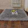 Plush Soft Imitation Sheepskin Bedroom Carpet - Long Hair Bedside Mat & Sofa Cushion Rug