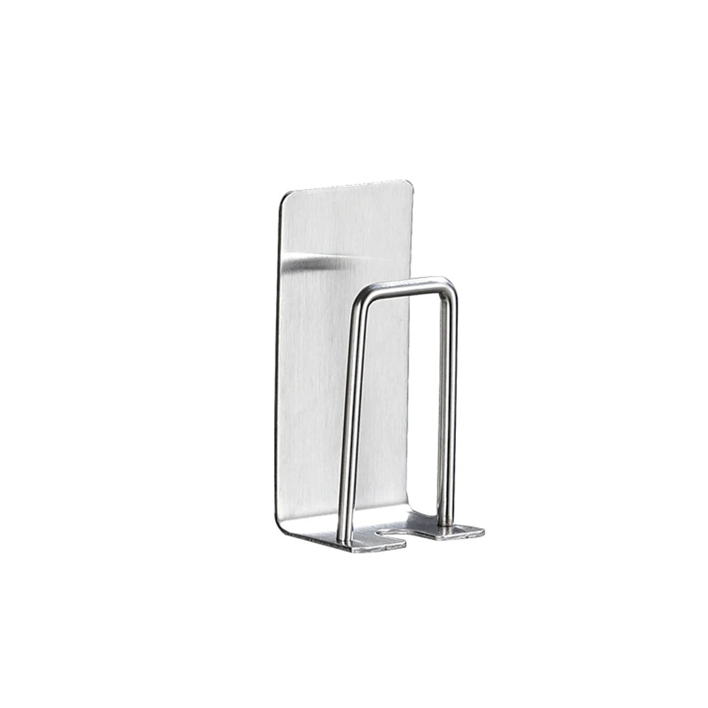 304 Stainless Steel Wall-Mounted Toothbrush Holder - No-Drill Bathroom Dental Cup & Storage Rack