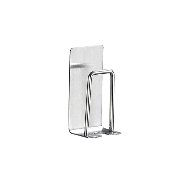 304 Stainless Steel Wall-Mounted Toothbrush Holder - No-Drill Bathroom Dental Cup & Storage Rack - Hom Haven