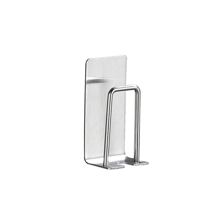 304 Stainless Steel Wall-Mounted Toothbrush Holder - No-Drill Bathroom Dental Cup & Storage Rack