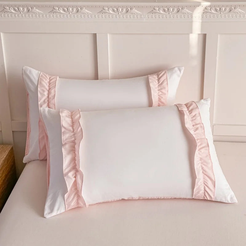 3 Piece Sheet Set  pink bowknot duvet cover Set ， comfortable Bedding Set Bedspread for All Season