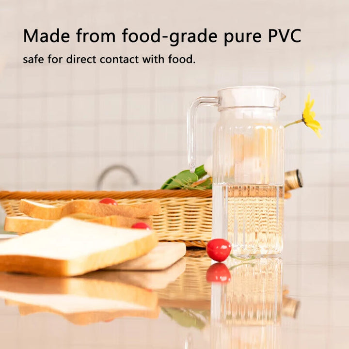 PVC Transparent Table Protector 0.7mm Thick Waterproof Oil-Proof Cover for Kitchen Desk and Dining Table Ideal for Home & Office