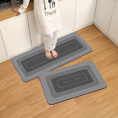 Waterproof Anti-Slip Kitchen Floor Mat - Diatomite Door Mat & Household Foot Mat - Hom Haven