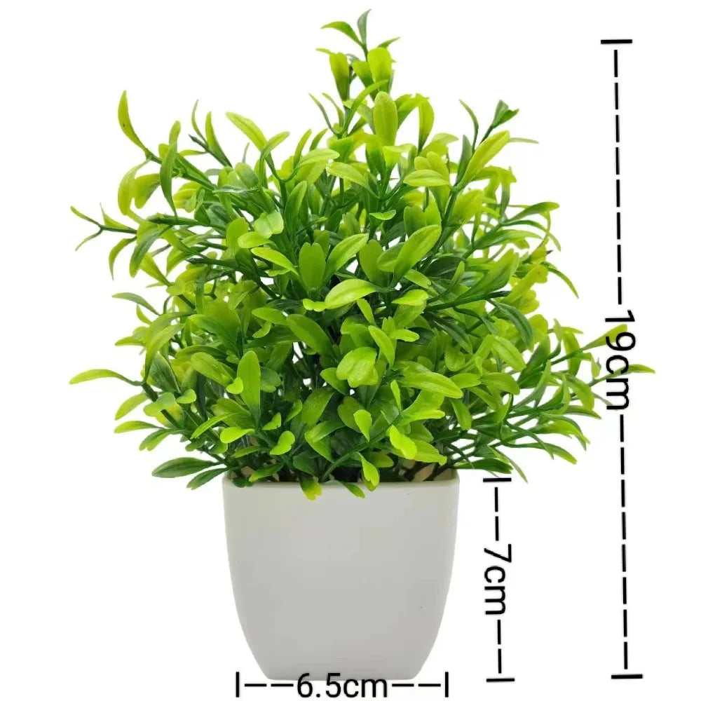 Mini Artificial Potted Flowers Bonsai - Fake Plant Table Decor & Home Garden Ornament - Hom Haven