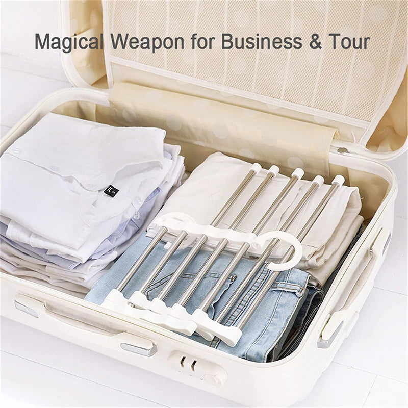 Folding Pants Hanger Space-Saving Clothes Organizer