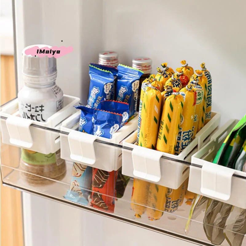 Fridge Side Door Storage Dividers – Adjustable Sorting Clips (1–5PCS)