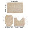 1 Set of Solid Color Simple Bathroom Water-absorbing and Non-slip Floor Mat Stone Pattern, Comfortable and Soft, Three-piece Set
