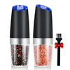 Gravity Electric Salt & Pepper Grinder Auto Tilt, Adjustable Coarseness (Battery Powered)